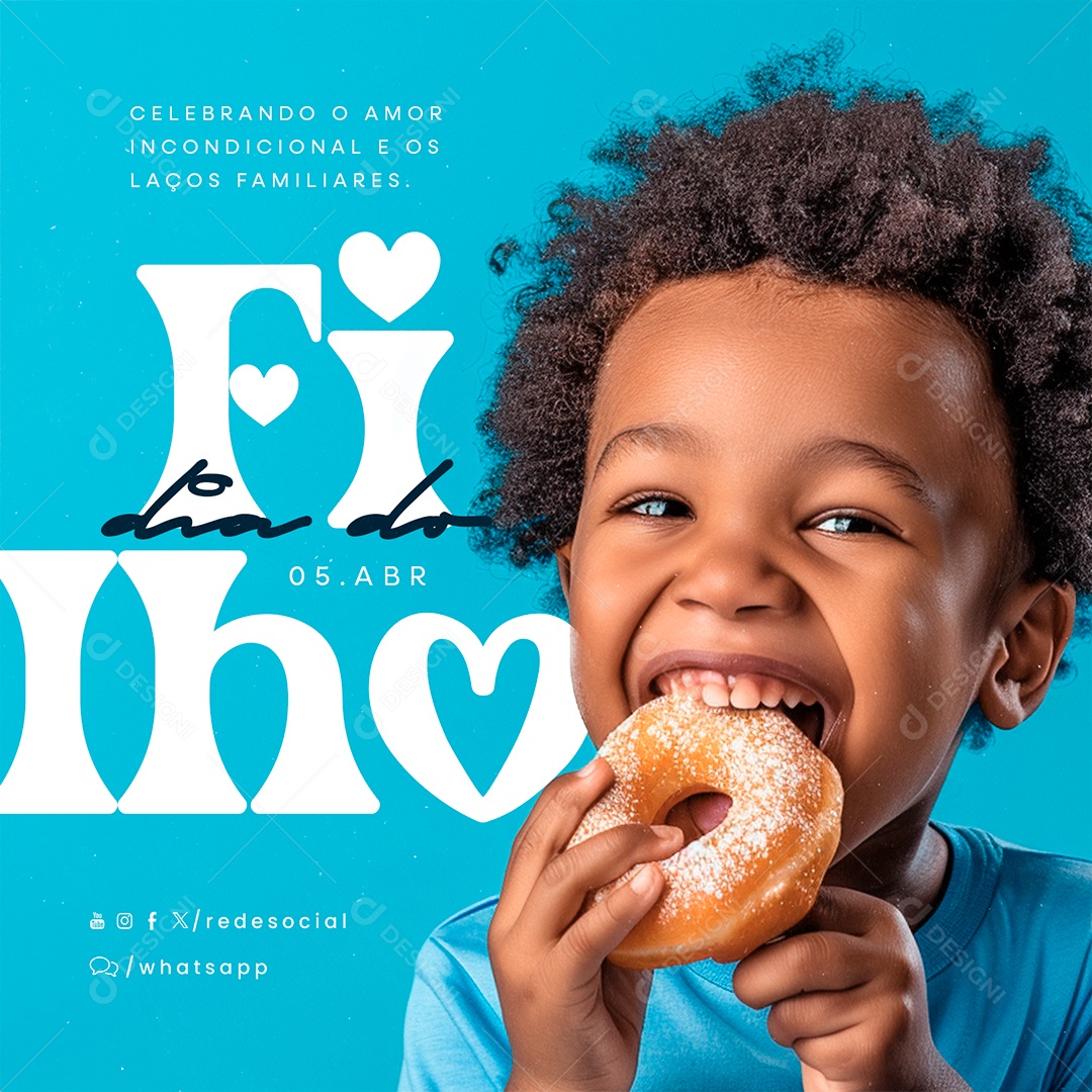Dia dos Filhos 05 de Abril Social Media PSD Editável