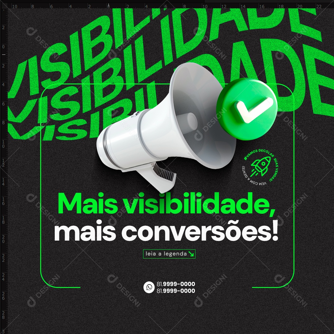 Mais Visibilidade mais Conversões Social Media PSD Editável