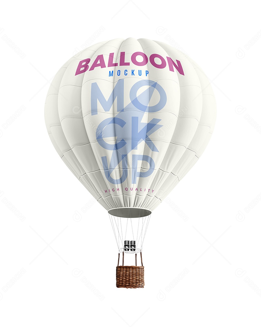 Balão de Ar quente Mockup PSD Editável