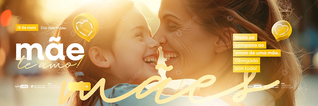 Carrossel Dia das Mães 12 de Maio Te Amo Social Media PSD Editável