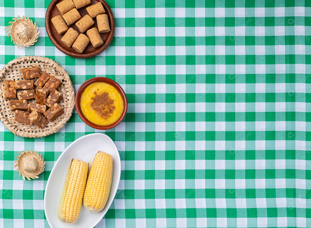 Pratos típicos de são joão mingau castanhas