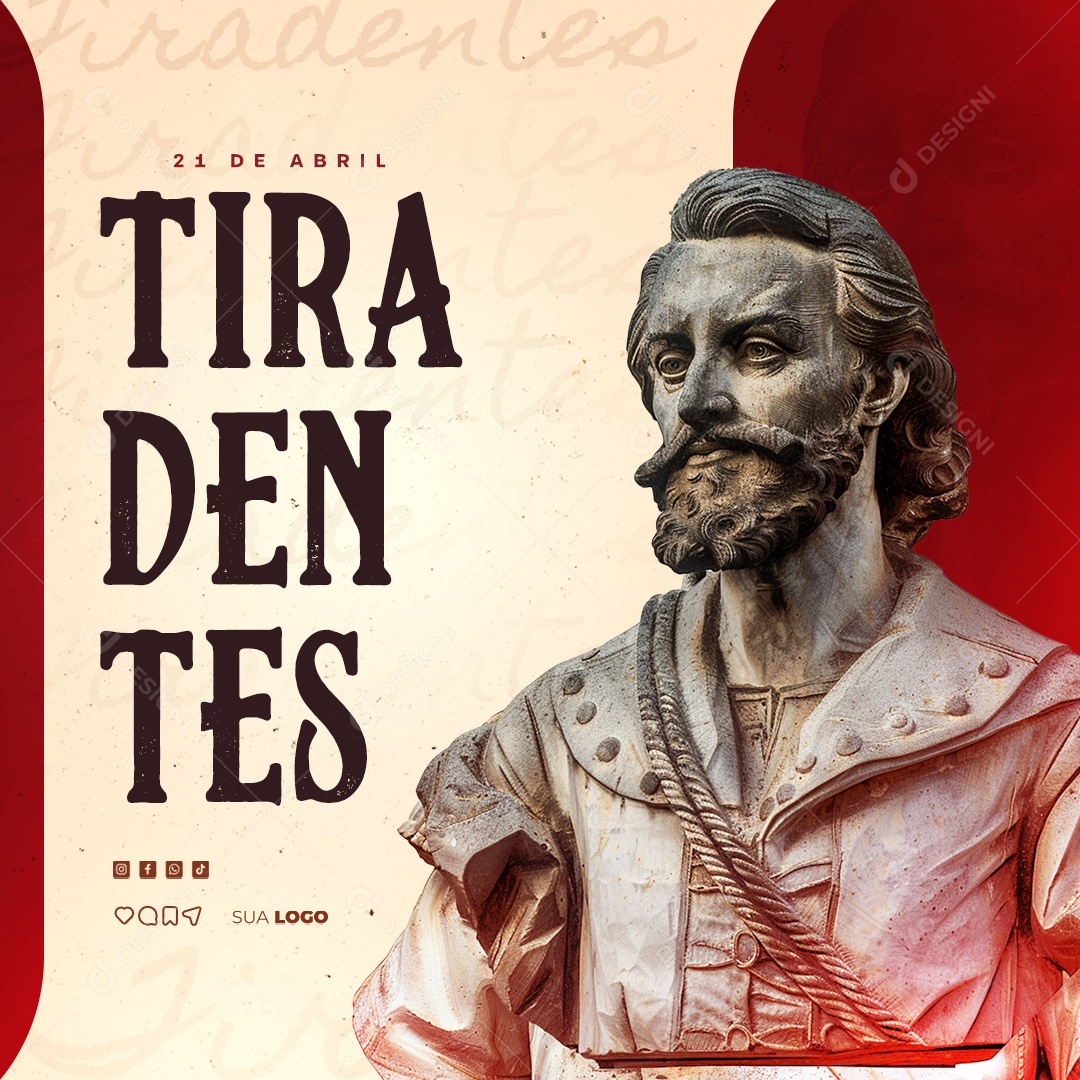 Dia de Tiradentes 21 de Abril Social Media PSD Editável