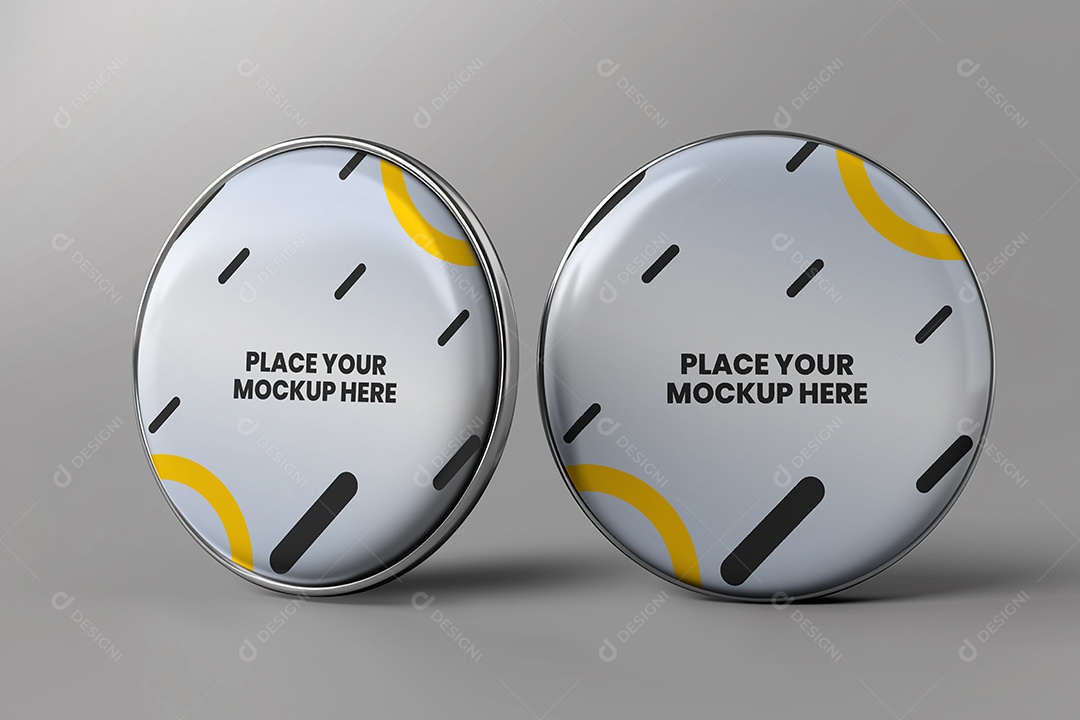 Mockup de Botão Emblema de Pin PSD Editável