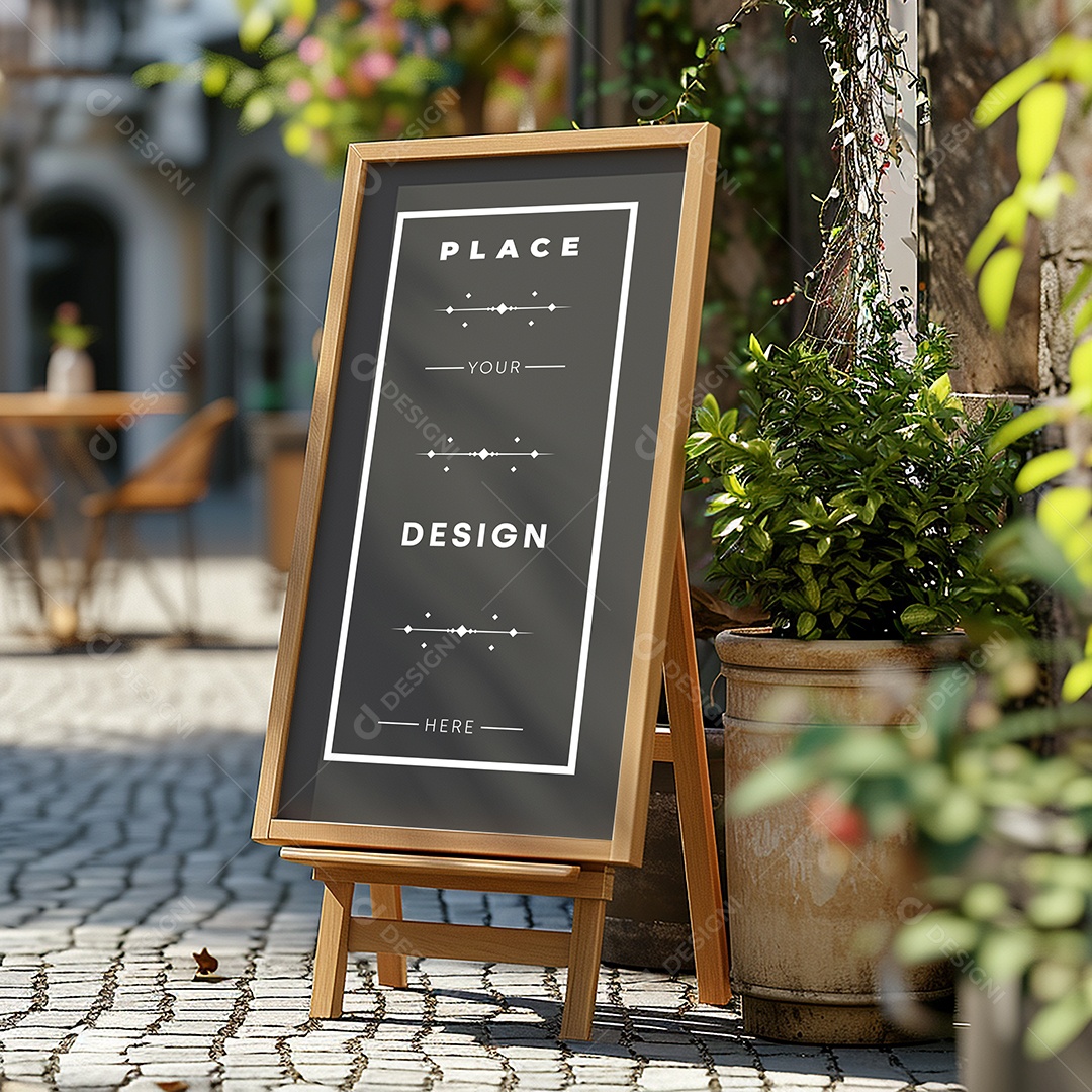 Mockup de Placa PSD Editável