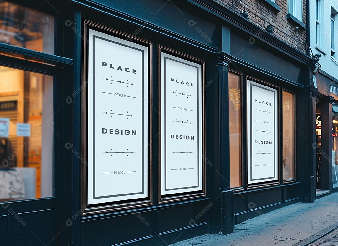 Mockup de Porta de Loja PSD Editável