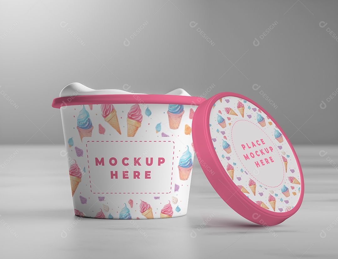 Mockup de Pote de Plástico PSD Editável