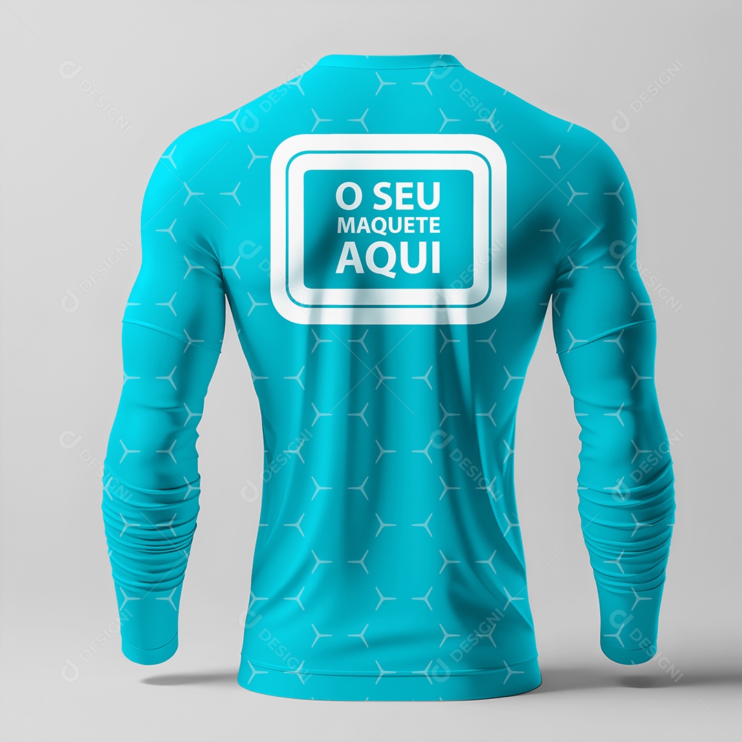 Mockup de Camisa de Compreensão Azul PSD Editável