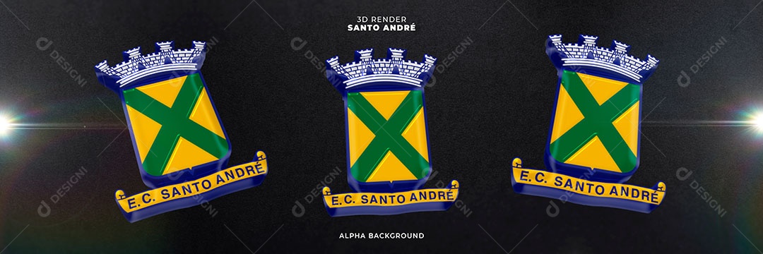 Emblema de Santo André Elemento 3D para Composição PSD