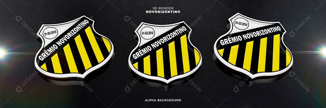 Emblema do Novorizontino Elemento 3D para Composição PSD