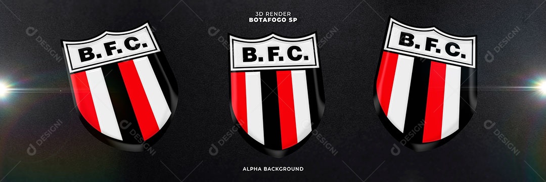Emblema do B.F.C Elemento 3D para Composição PSD