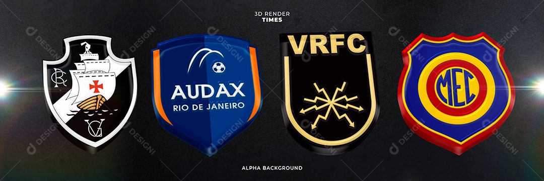 Emblema do São Paulo Audax VRFC Elemento 3D para Composição PSD