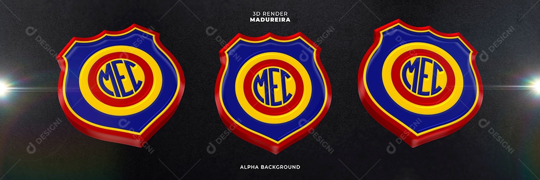 Emblema de Madureira Elemento 3D para Composição PSD