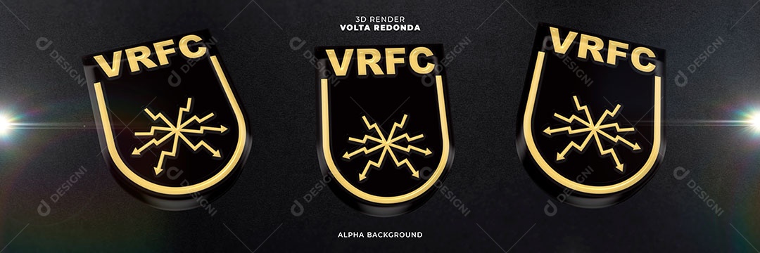 Emblema do Volta Redonda Elemento 3D para Composição PSD