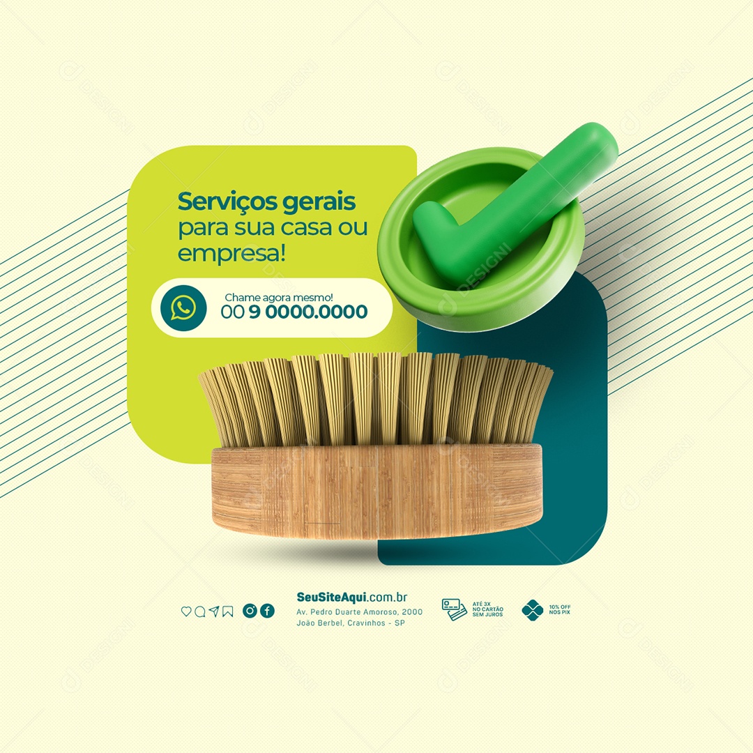 Social Media Serviços Gerais para Sua Casa ou Empresa PSD Editável