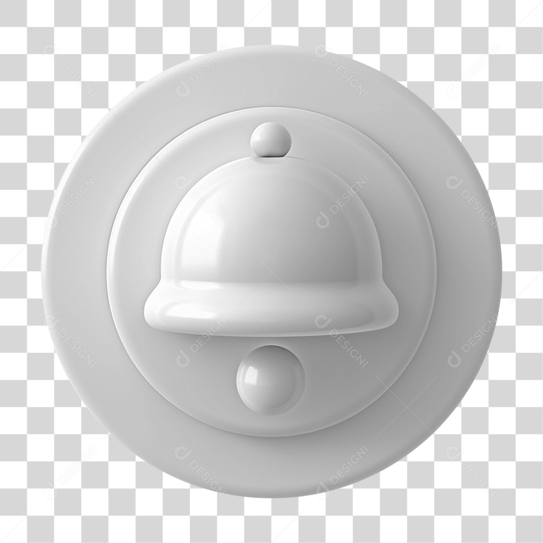 Elemento 3D Sino de Notificação PNG Transparente