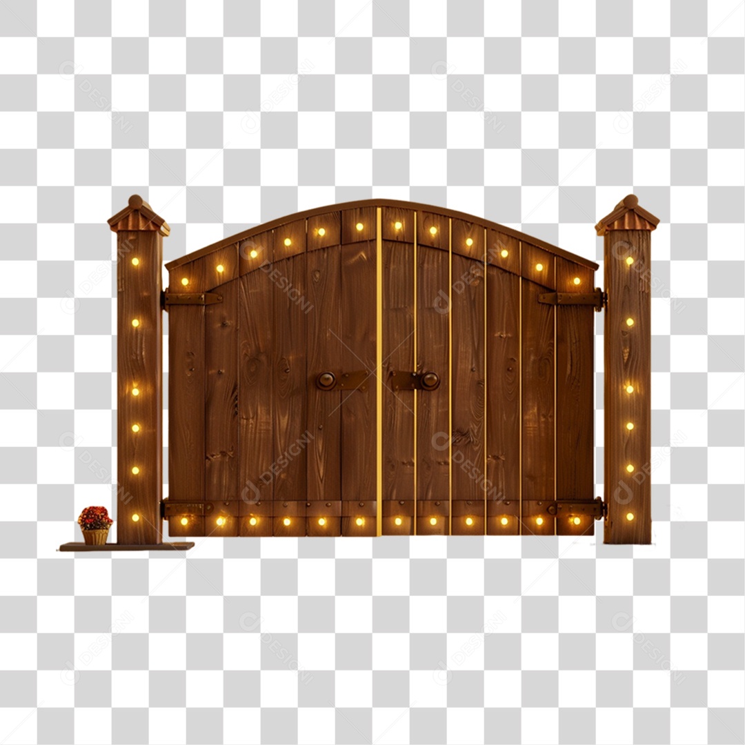 Painel de Madeira Luzes Lâmpadas PNG Transparente