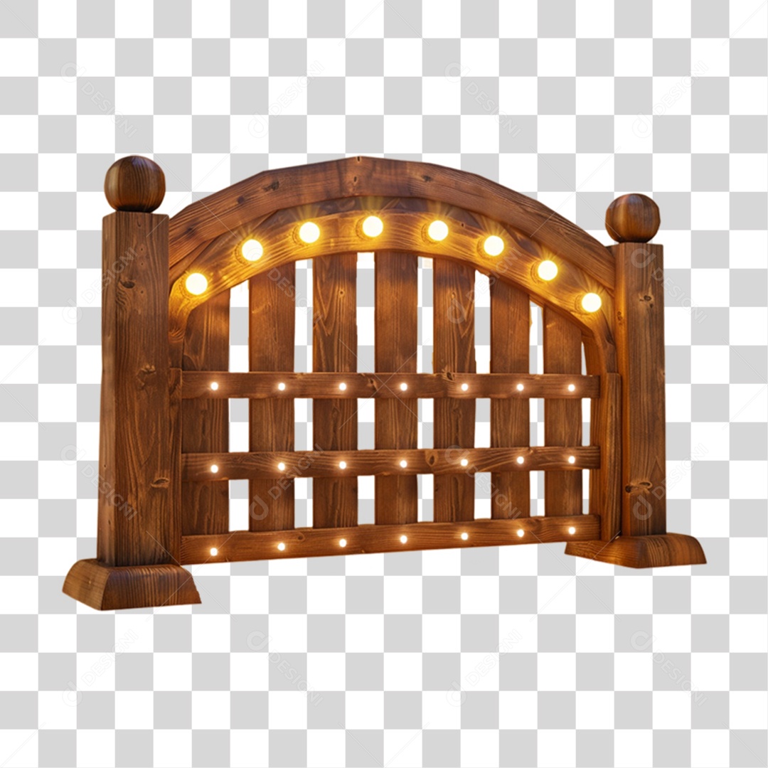 Painel de Madeira Luzes Lâmpadas PNG Transparente