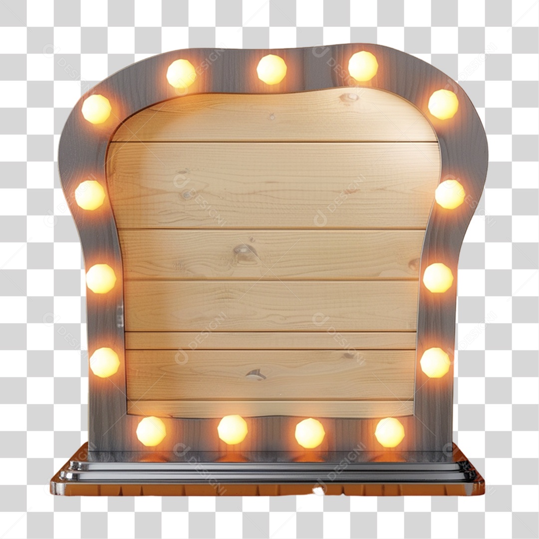 Painel de Madeira Luzes Lâmpadas PNG Transparente