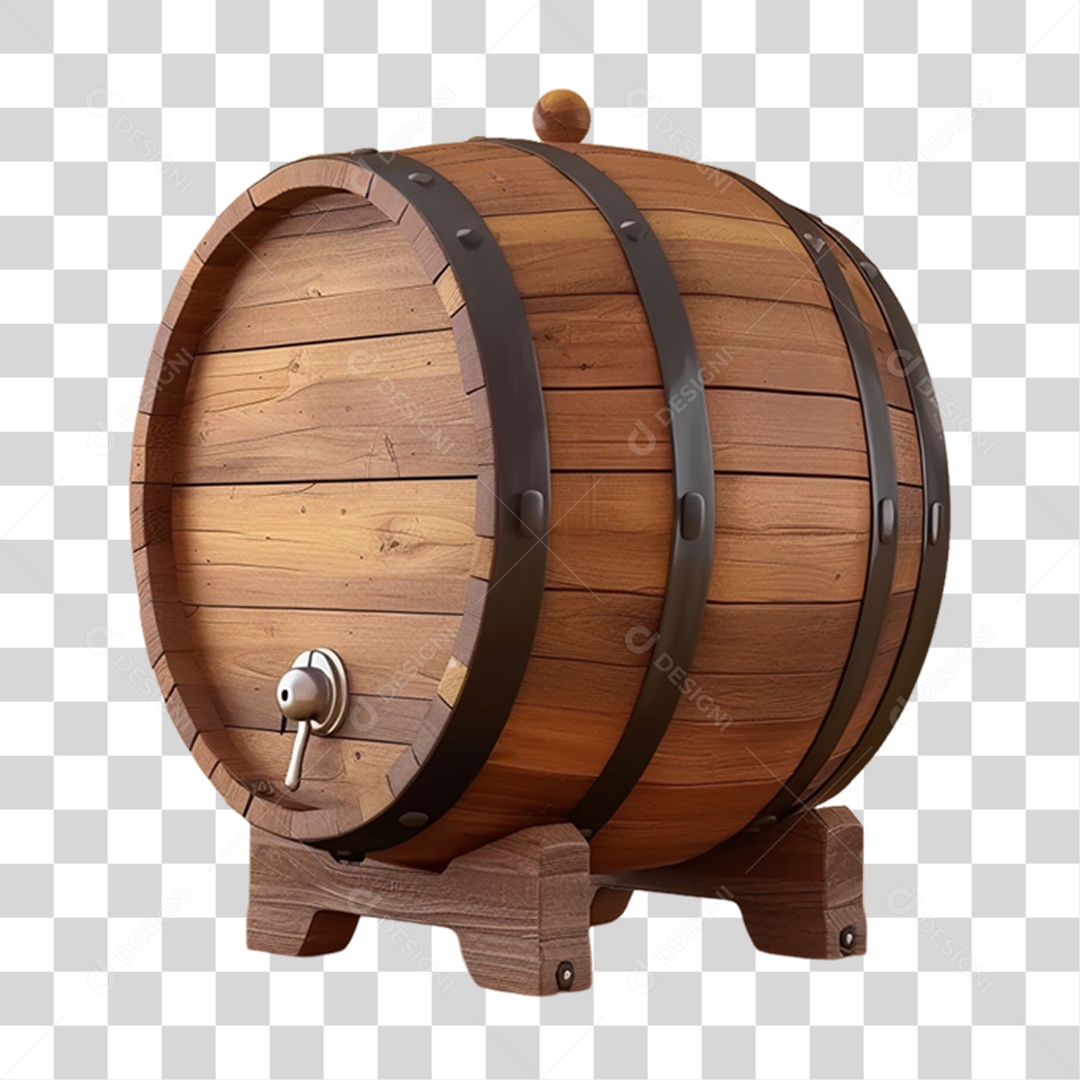 Barril de Madeira Bebida PNG Transparente