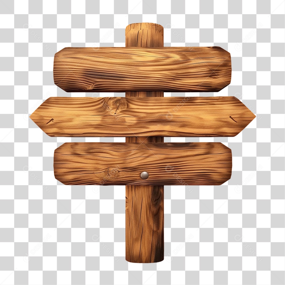 Placa de Madeira PNG Transparente