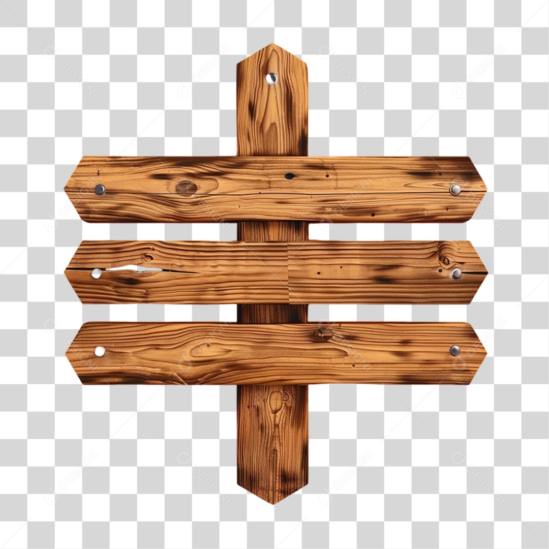 Placa de Madeira PNG Transparente