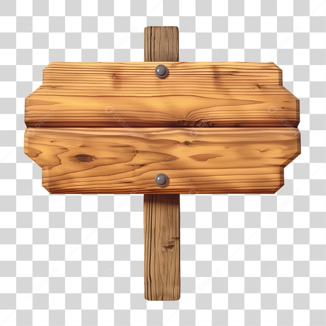 Placa de Madeira PNG Transparente