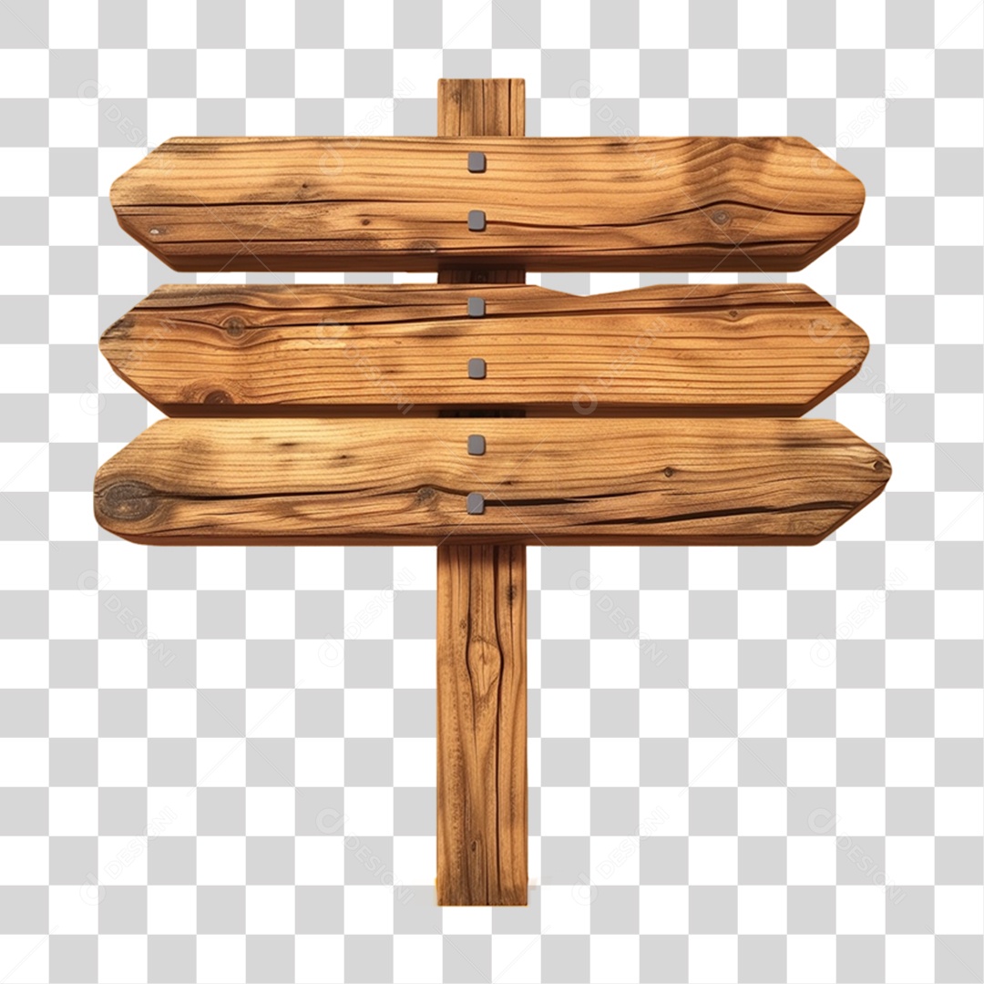 Placa de Madeira PNG Transparente