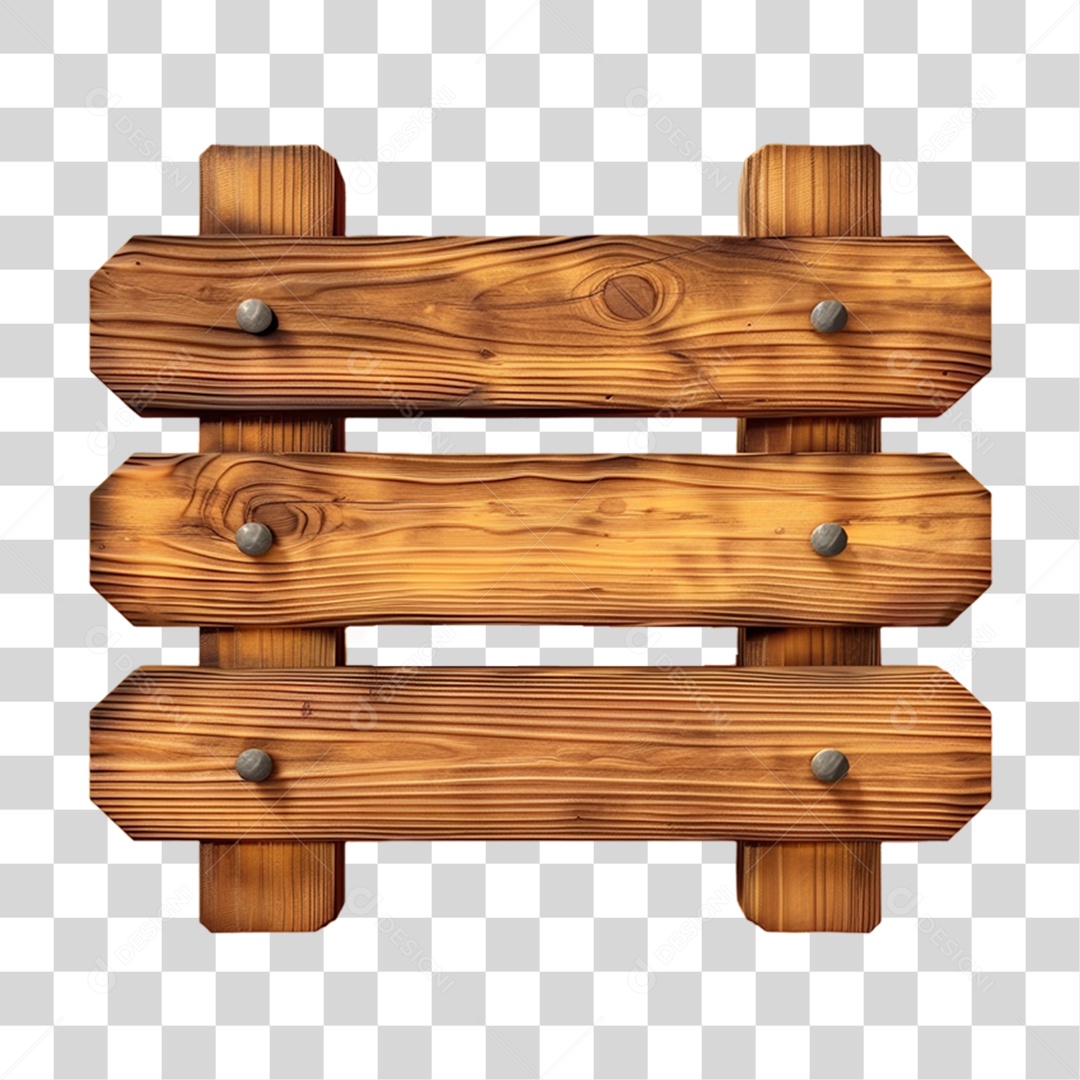 Placa de Madeira PNG Transparente