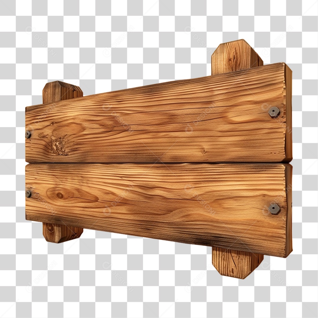Placa de Madeira PNG Transparente