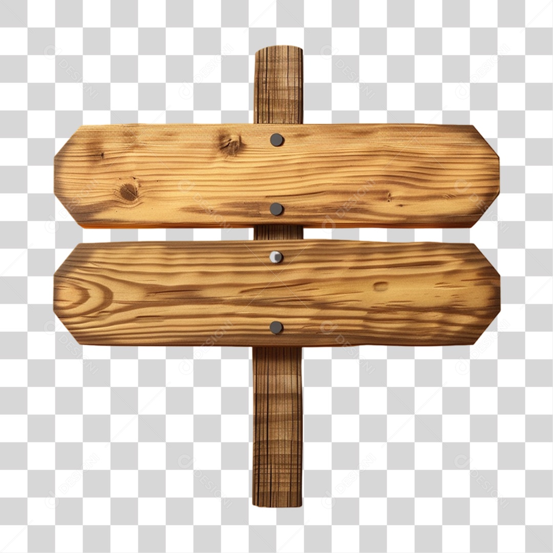 Placa de Madeira PNG Transparente