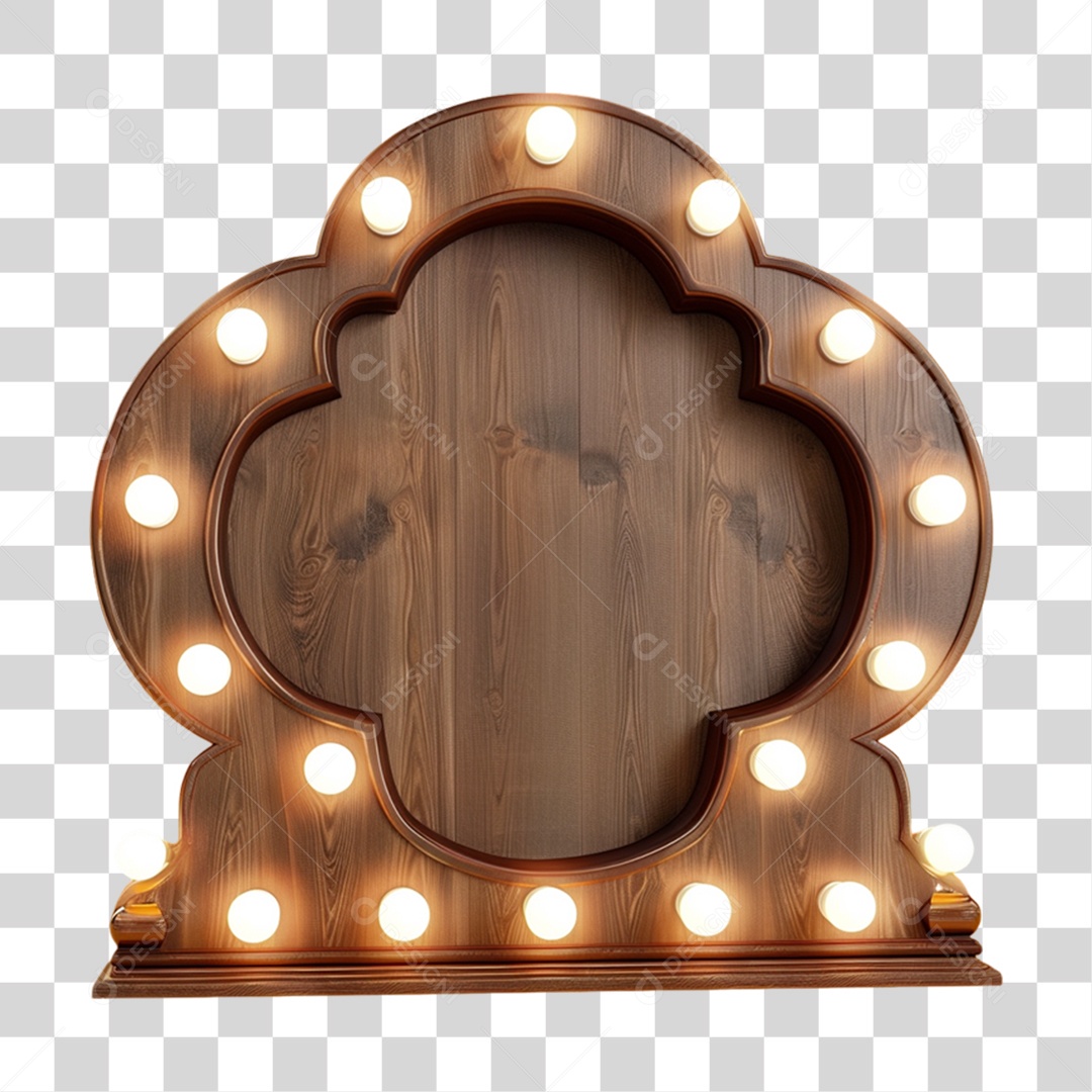 Painel de Madeira Luzes Lâmpadas PNG Transparente
