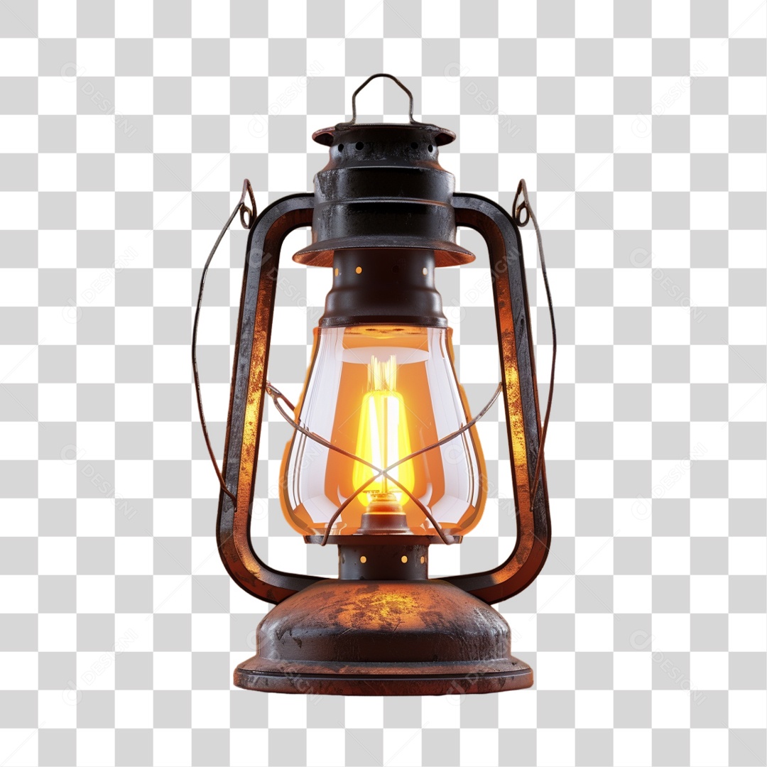 Lampião Lâmpadas Retro Luz Fogo PNG Transparente