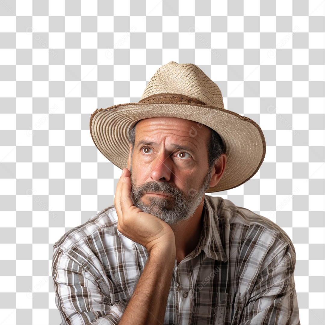 Homem com Roupa de São João PNG Transparente