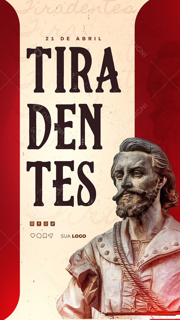 Story Dia de Tiradentes 21 de Abril Social Media PSD Editável