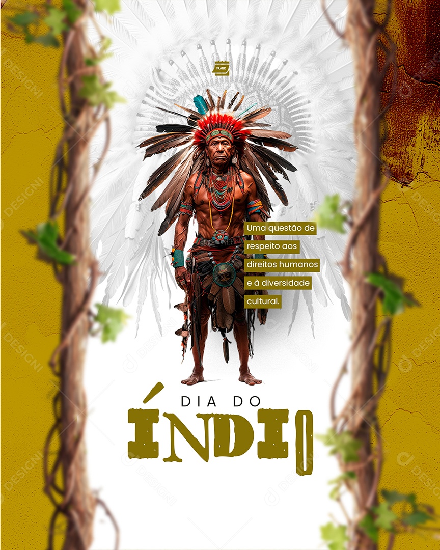 Dia do Índio Uma Questão de Respeito Social Media PSD Editável