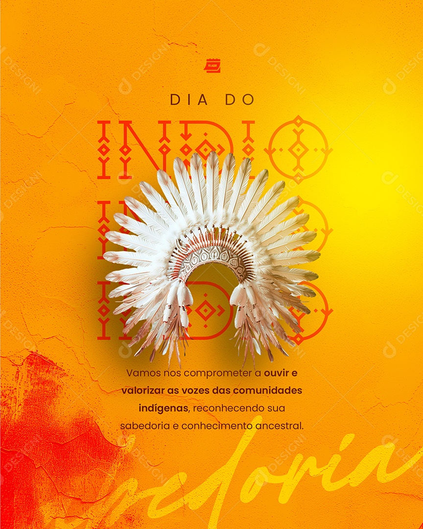 Dia do Índio Ouvir e Valorizar as Vozes das Comunidades Social Media PSD Editável