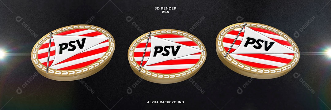 Emblema do PSV Elemento 3D para Composição PSD