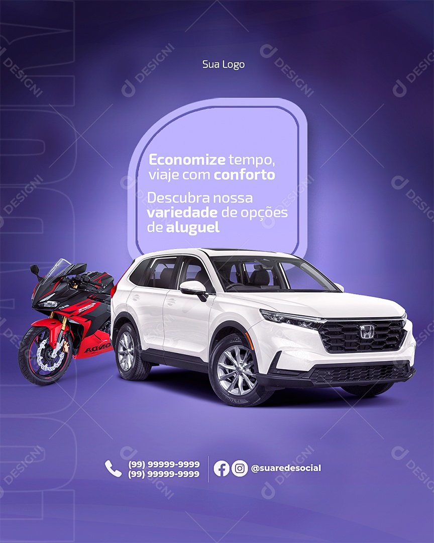 Social Media Economize Tempo e Viagem Com Conforto PSD Editável