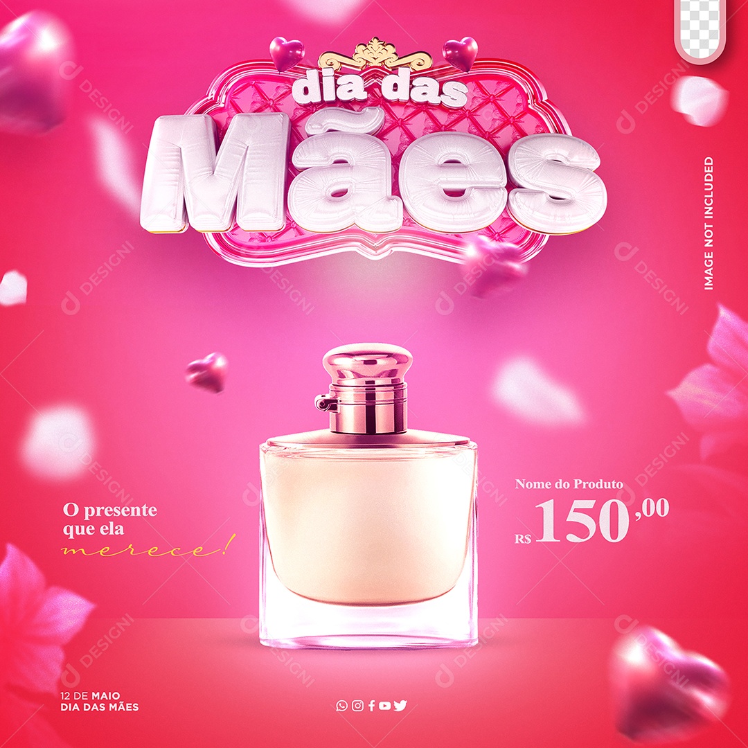 Perfumaria Dia das Mães O Presente Que Ela Merece Social Media PSD Editável