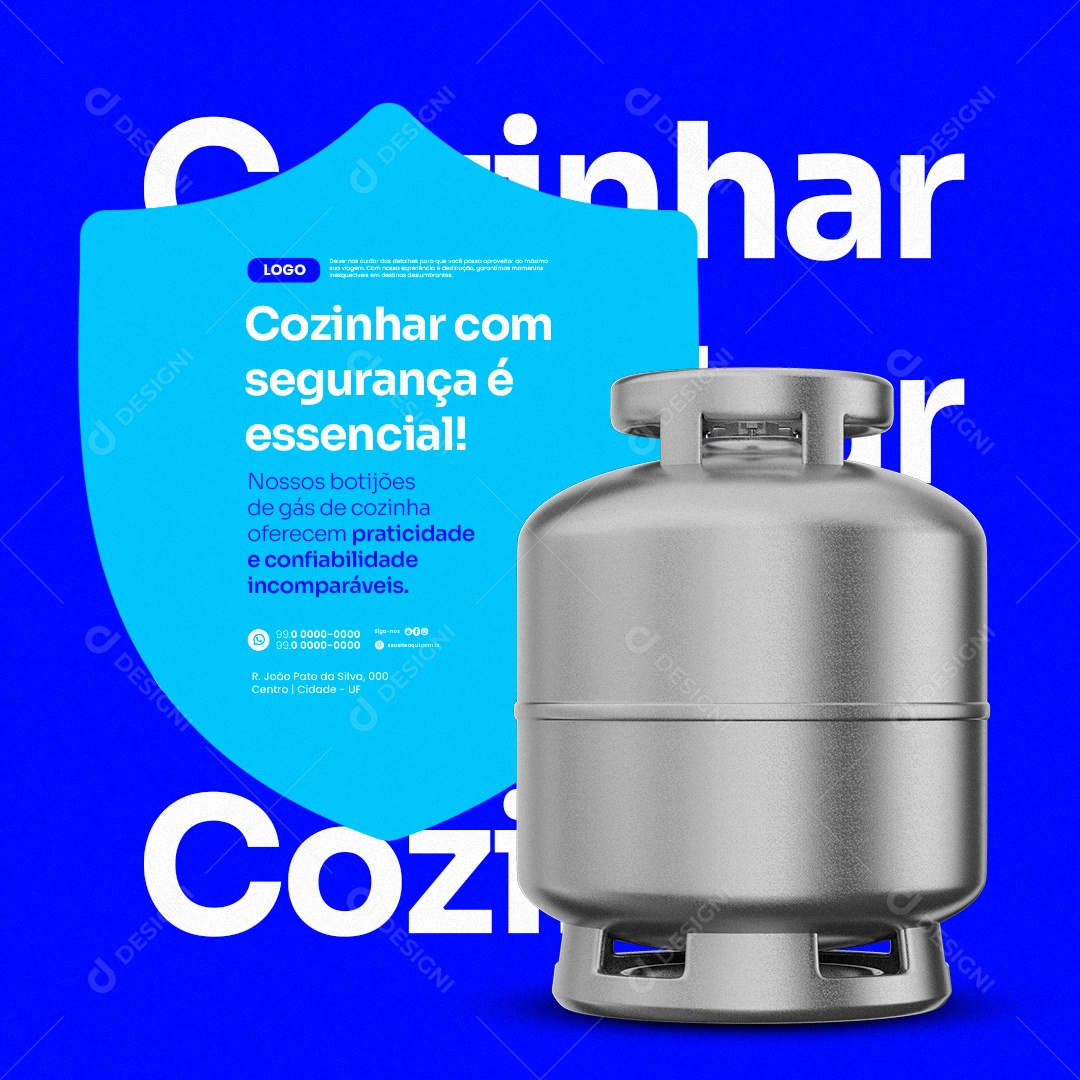 Gás de Cozinha Social Media PSD Editável