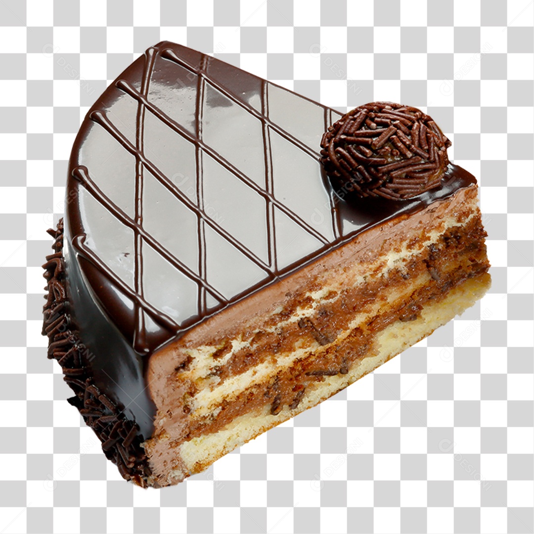 Bolo de Chocolate PNG Transparente