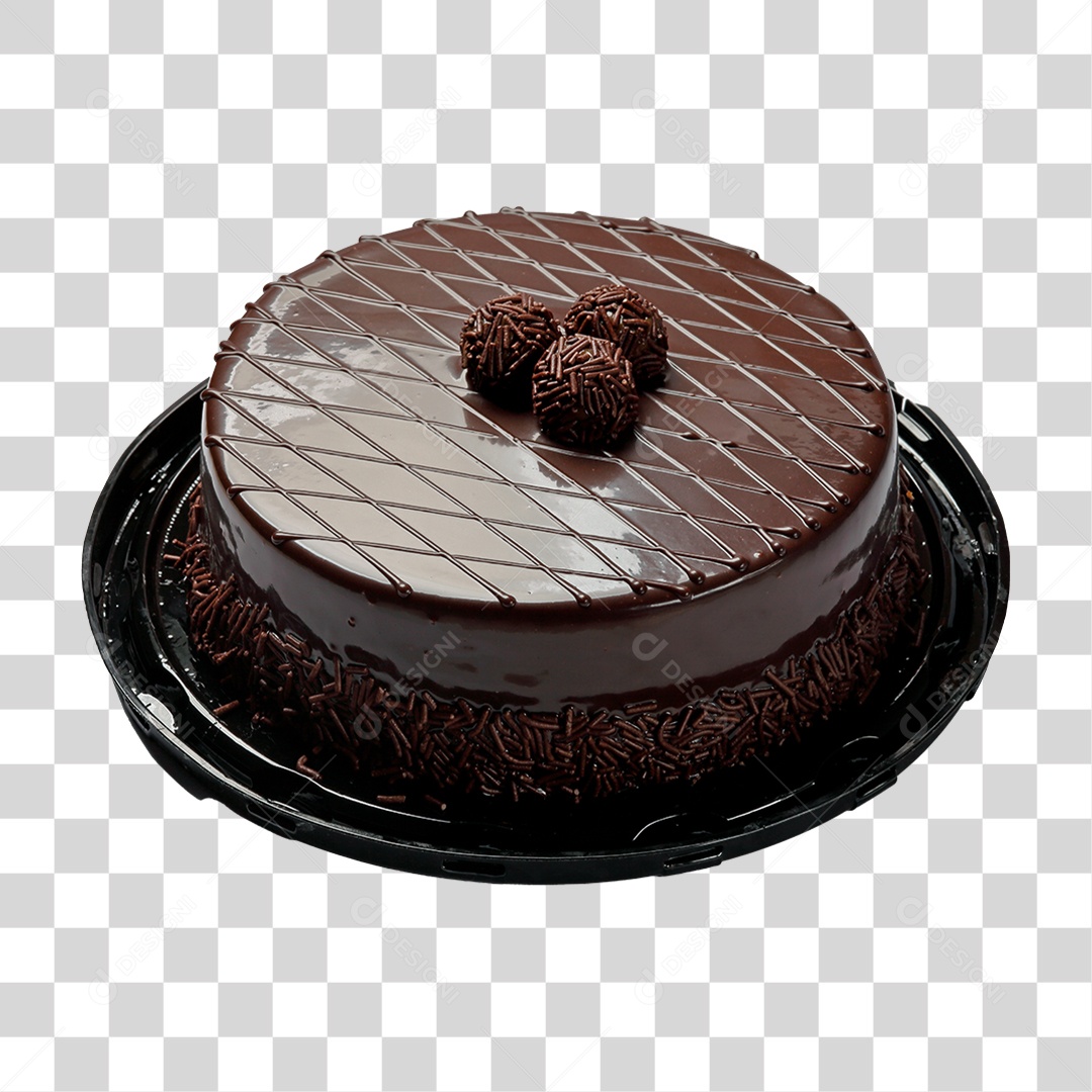 Bolo de Chocolate PNG Transparente
