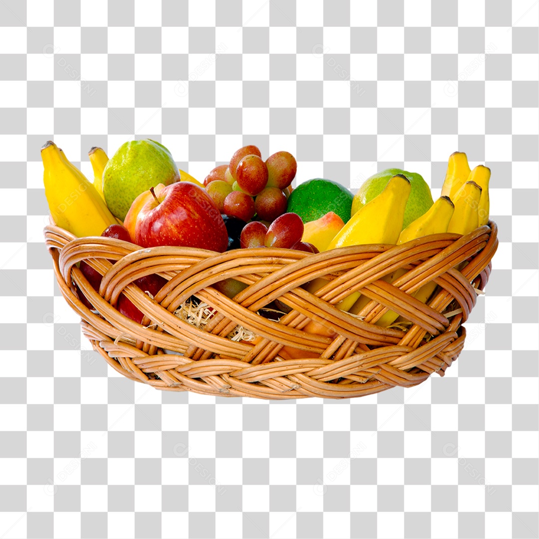 Cesta de Frutas PNG Transparente