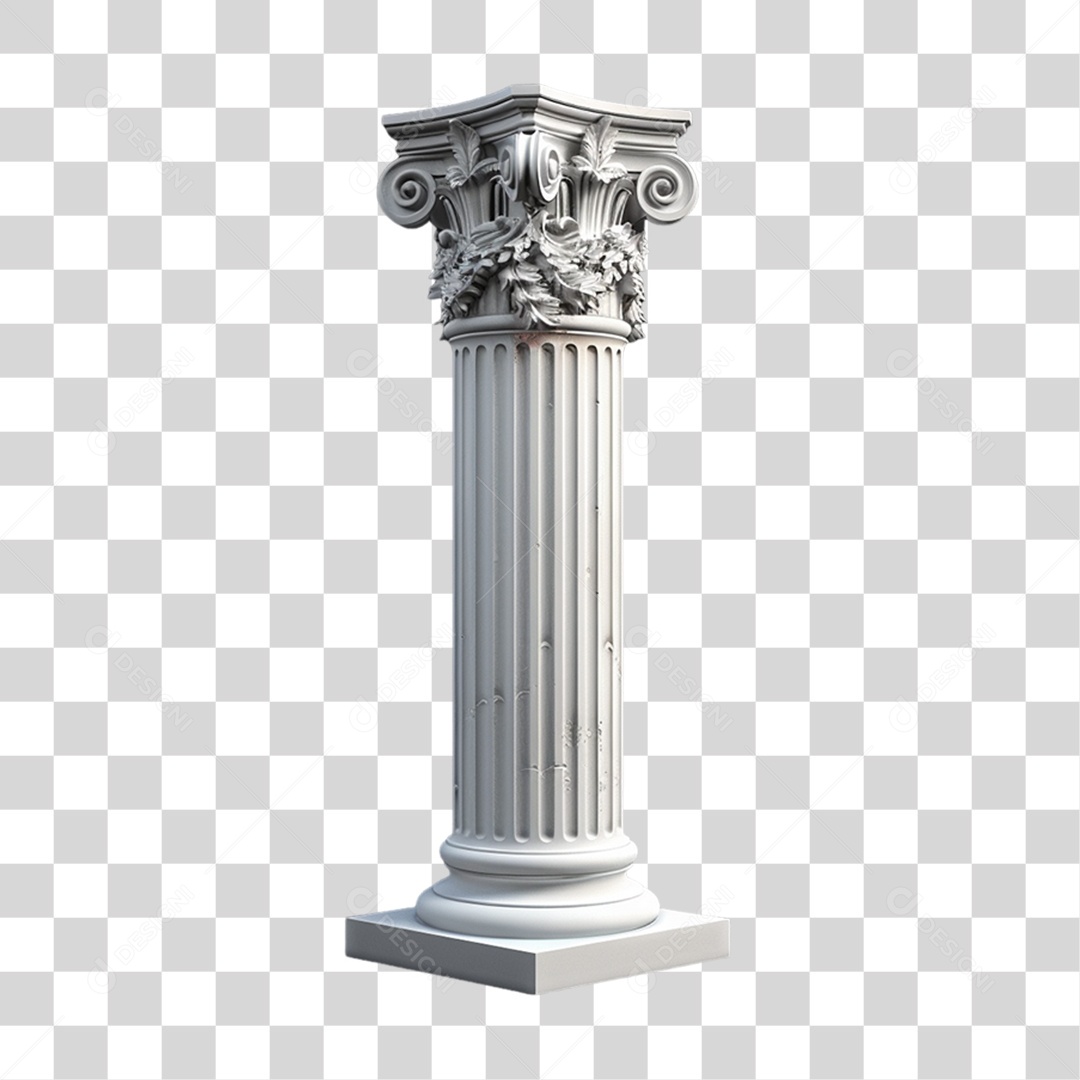 Pilar Grego Coluna Branca PNG Transparente