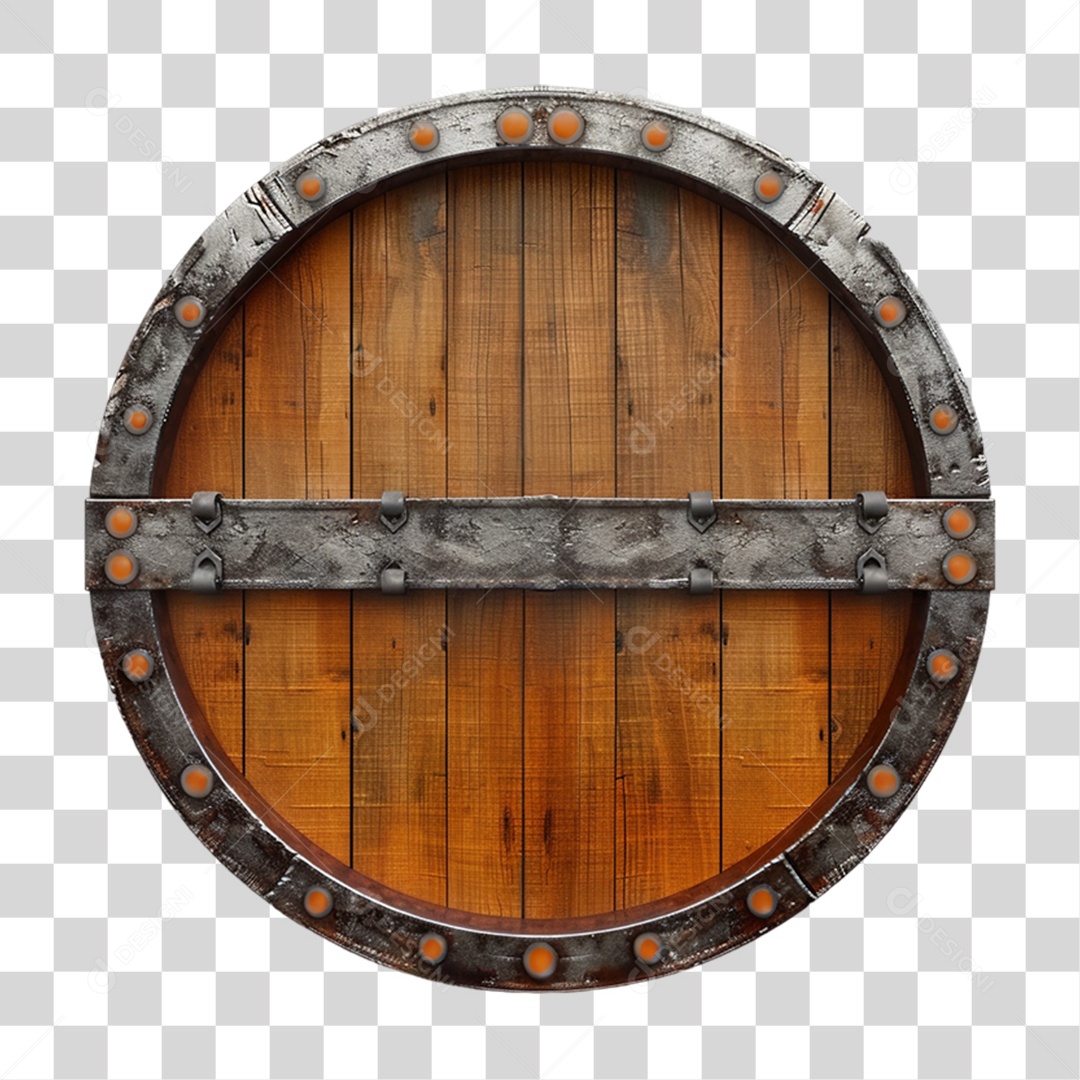 Base de Madeira 3D Elemento para Composição PNG Transparente