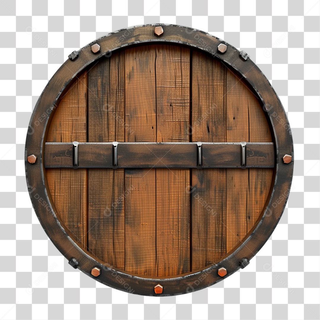 Base de Madeira 3D Elemento para Composição PNG Transparente