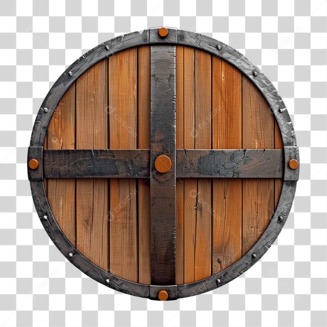 Base de Madeira 3D Elemento para Composição PNG Transparente