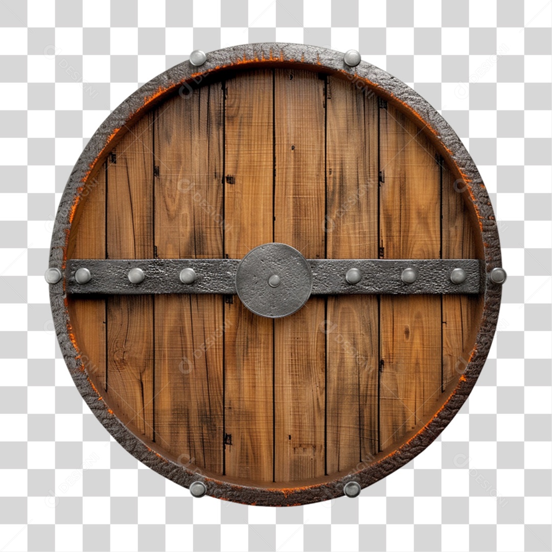 Base de Madeira 3D Elemento para Composição PNG Transparente