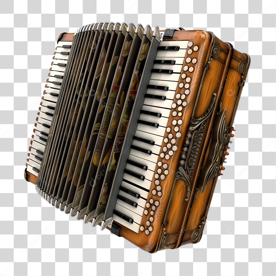 Instrumento Musical Sanfona PNG Transparente