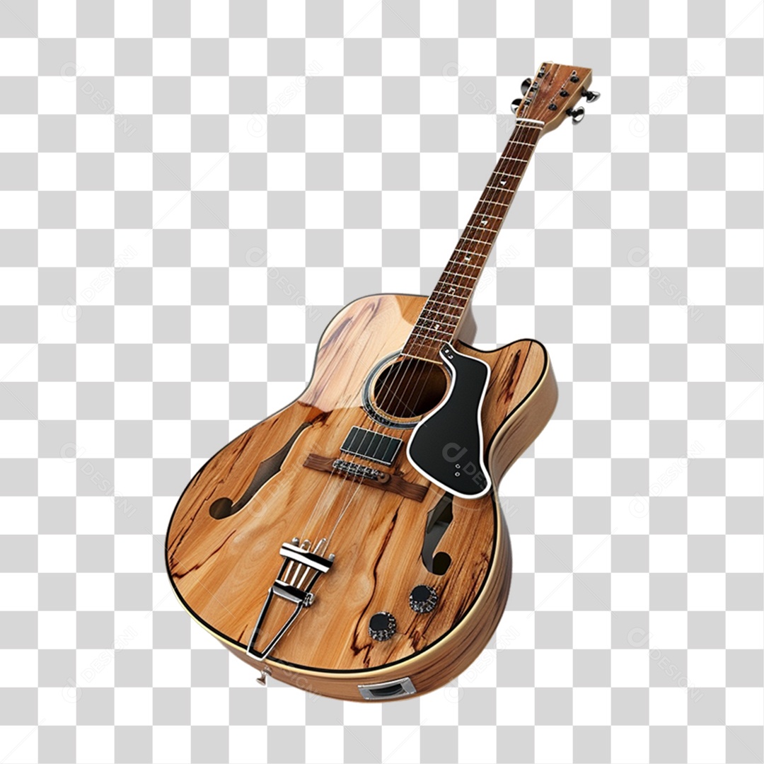 Instrumento Musical Guitarra Acústica PNG Transparente